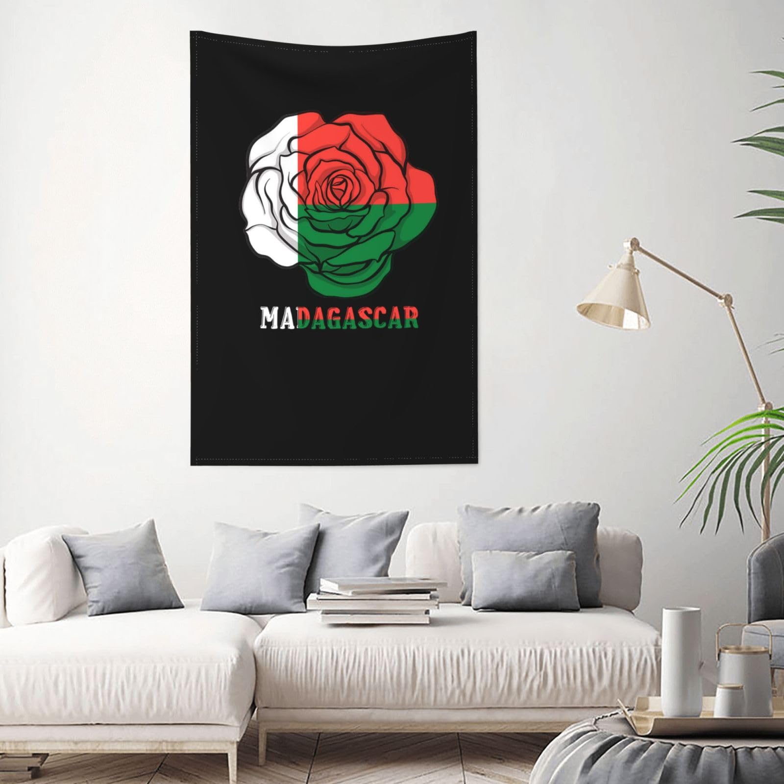 Amazon.com: Madagascar Madagascan Roses Flag Wall Art 3d Painting