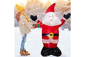 Drofely 4 Foot Christmas Inflatable Santa Claus