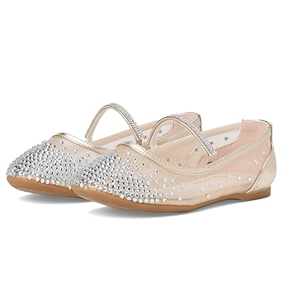 Nina Kids Kira (Toddler/Little Kid/Big Kid) Girls Shoes Light Gold Mesh/Rhinestones