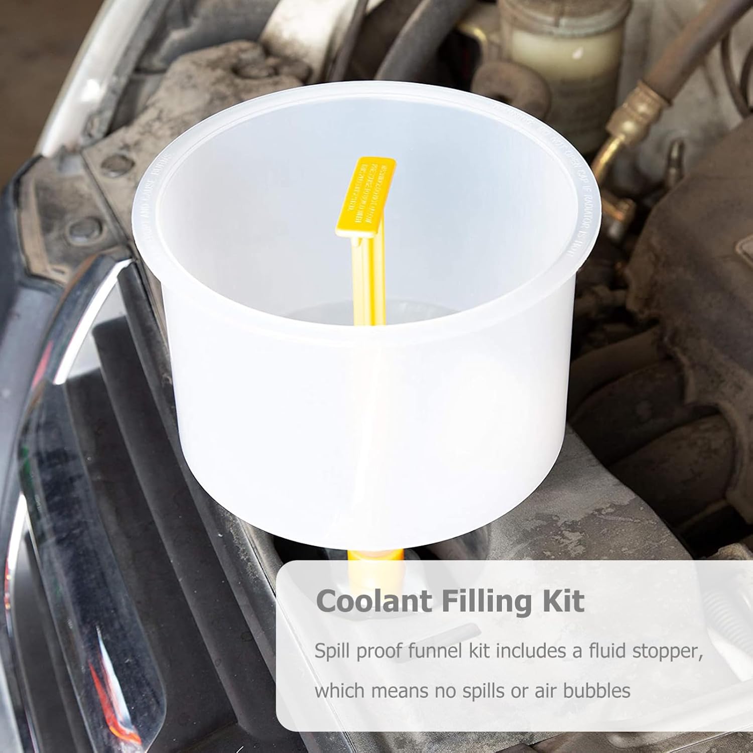 Radiator Filling Kit No-Spill Coolant Funnel Set for Efficient Cooling System