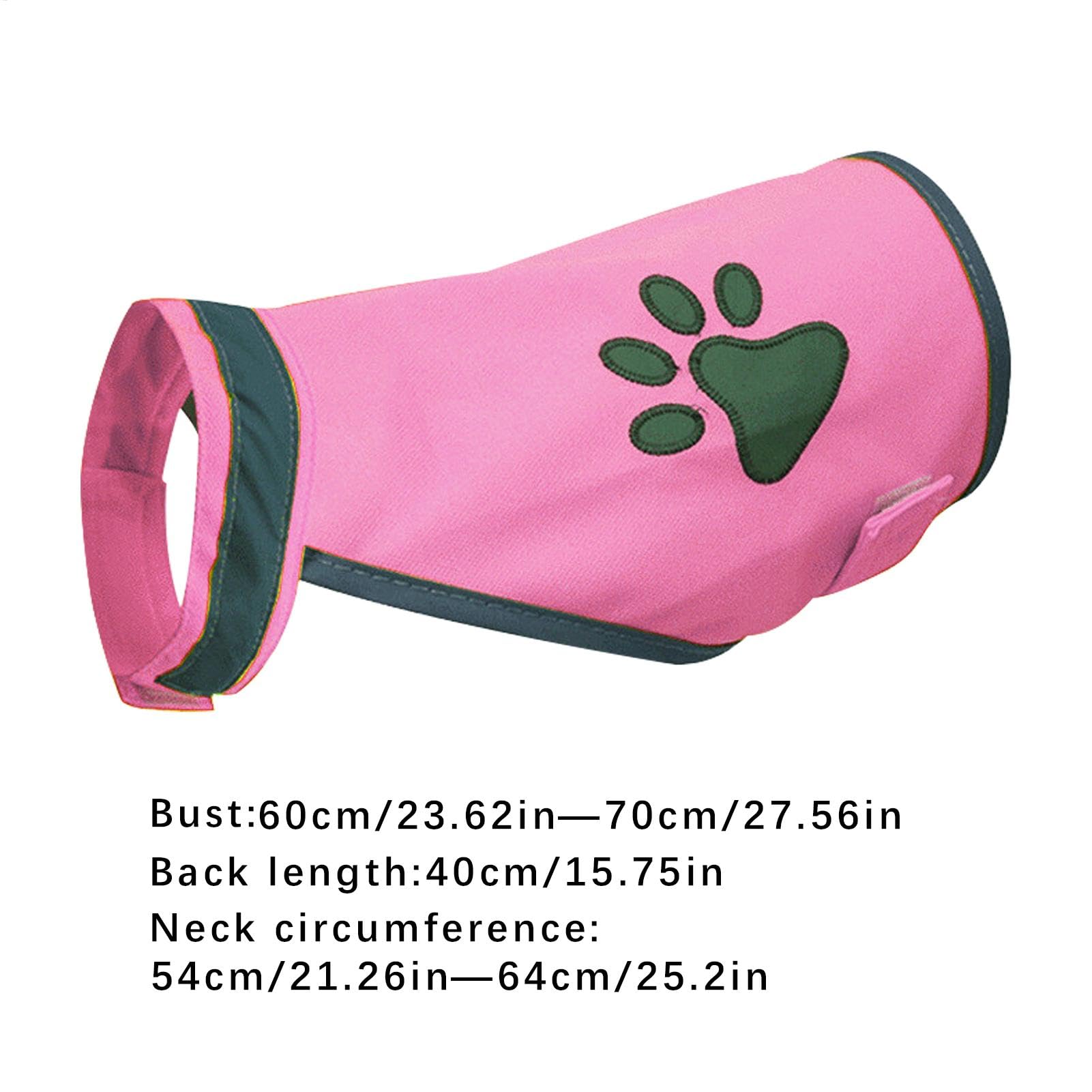 Gilet pour animal de compagnie pour protection de nuit – Gilet rose réglable pour la sécurité du chien | Gilet haute visibilité pour garder les chiens visibles | Harnais réfléchissant confortable