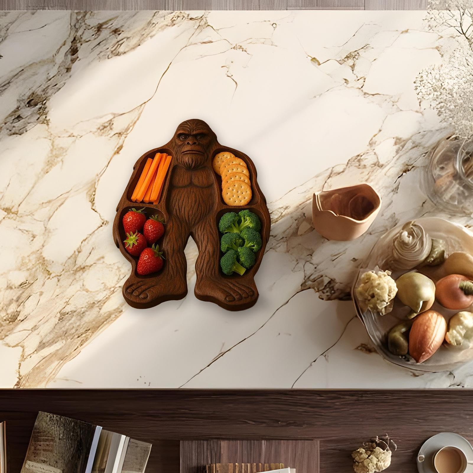 Assiette de charcuterie - Bois - Premium - Forme longue - Cadeau unique - Maison