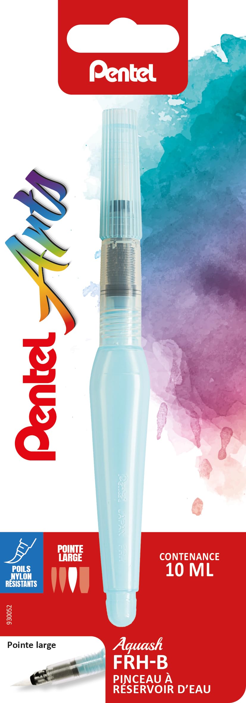 Pentel Aquash Brush Pinceau à réserve d'eau 10 ml pointe large