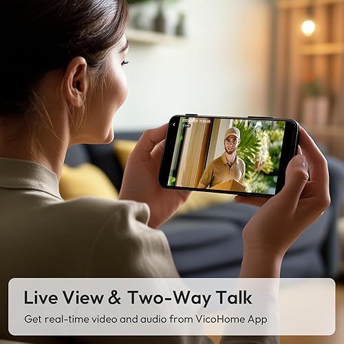 Miniatura 5 de Timbre de puerta con batería HD 2K inalámbrico con timbre de timbre, timbre de video inteligente con conversación bidireccional, almacenamiento