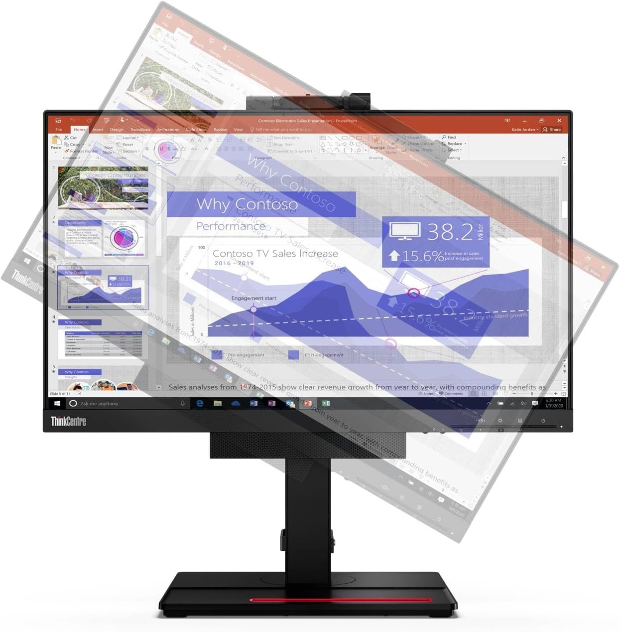 Lenovo ThinkCentre Tiny-in-One 24 Gen 4 23.8" Full HD WLED LCD Monitor - 16:9 - Black - 24" Class - in-Plane Switching (IPS) Technology - 1920 x 1080-16.7 Million Colors - 250 Nit - 4 ms w