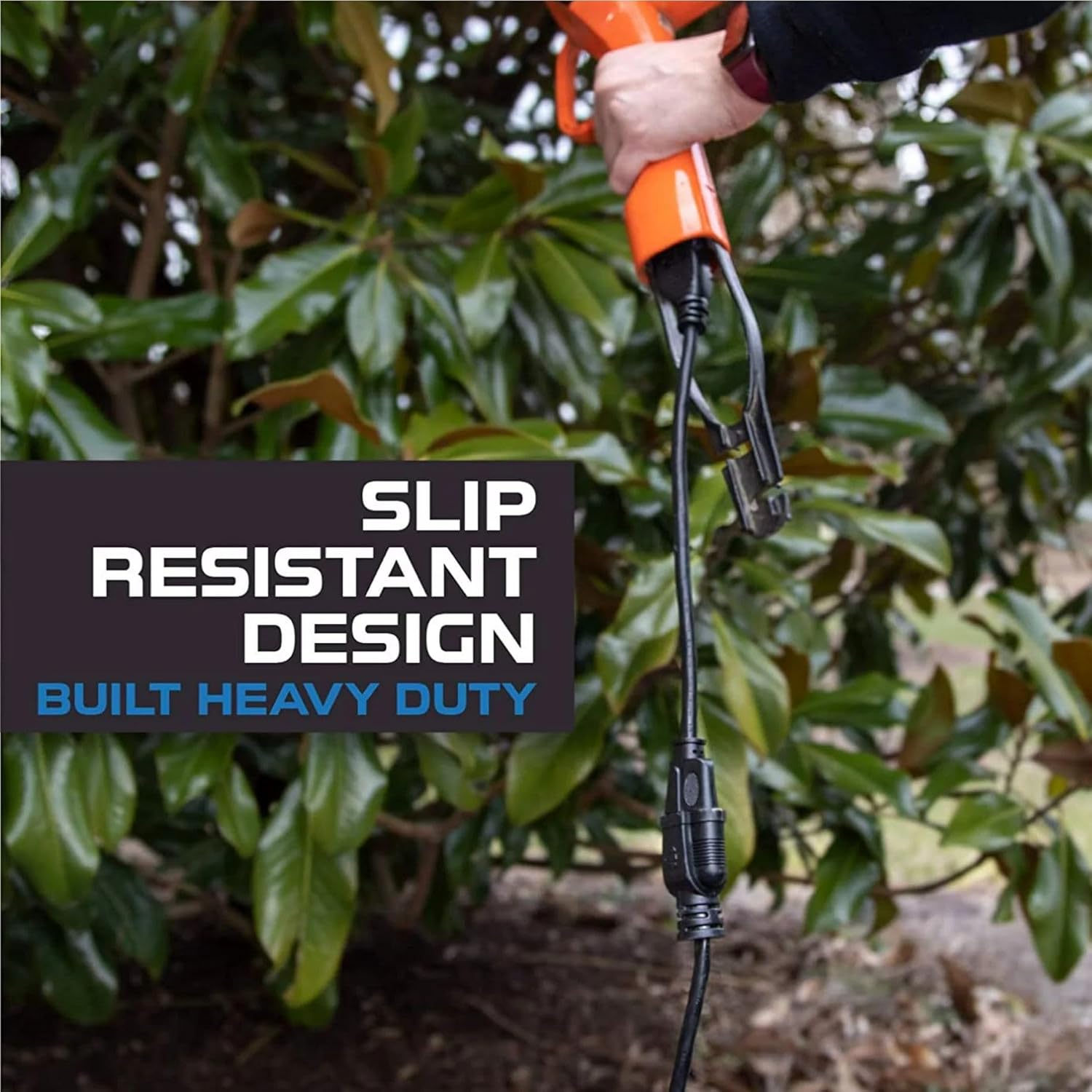 Outdoor Extension Cord Waterproof 100 FT, Black 14/3 SJTW Heavy Duty, Flexible 100% Copper 3 Prong Extension Cord for Lawn, Garage,UL Listed