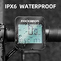 Vista 7 de ROCKBROS Computadora de bicicleta GPS con soporte, velocímetro preciso para bicicleta con retroiluminación automática, odómetro de bicicleta IPX6
