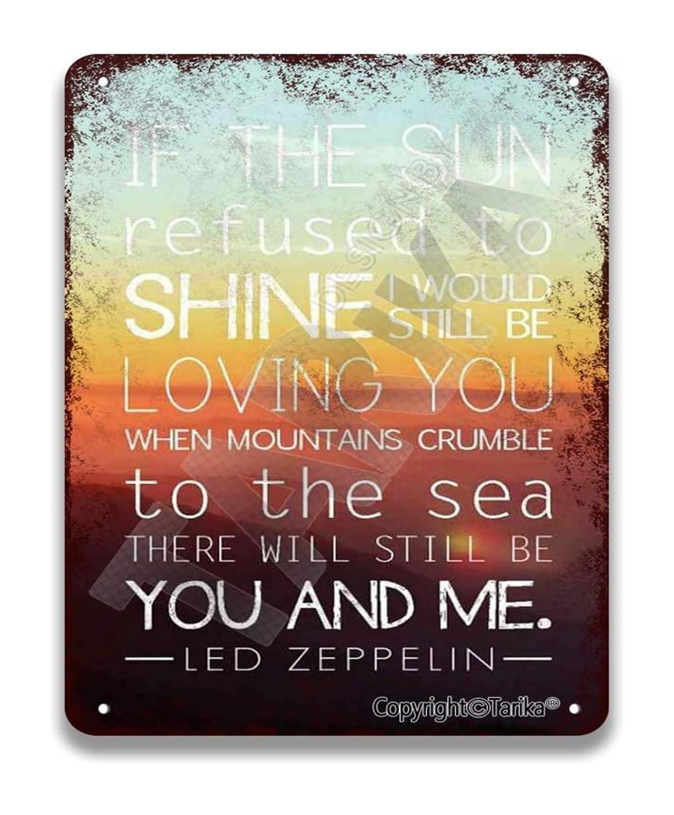 FNYUVNFAF Eternal Love Metal Sign Vintage Romantic Tin Sign with Heartfelt Quote for Couples Wall Decor 8 X 12 in