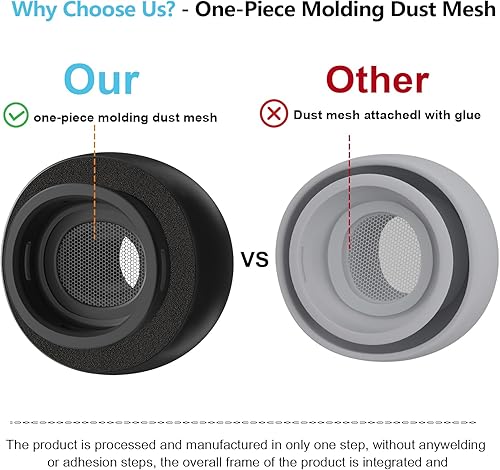 Miniatura 5 de Compatible con AirPods Pro de 21 generación de silicona + almohadillas de repuesto de espuma viscoelástica, con orificio de reducción de ruido y