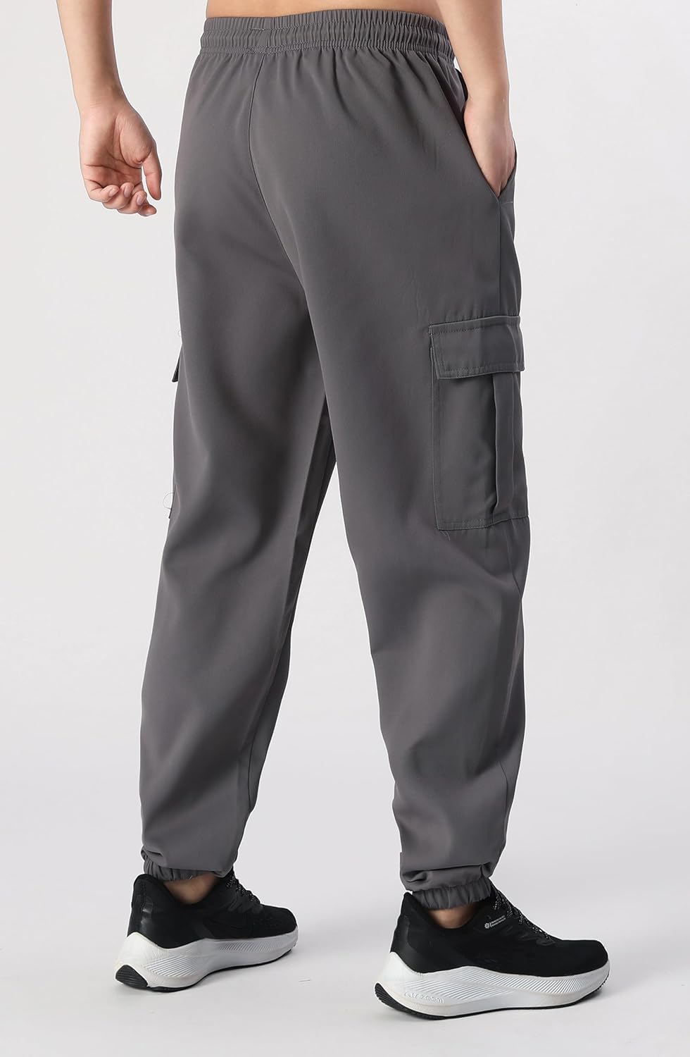 Mens Casual Cargo Pants Joggers Pants Workout Pants Multi Pockets - Image 3