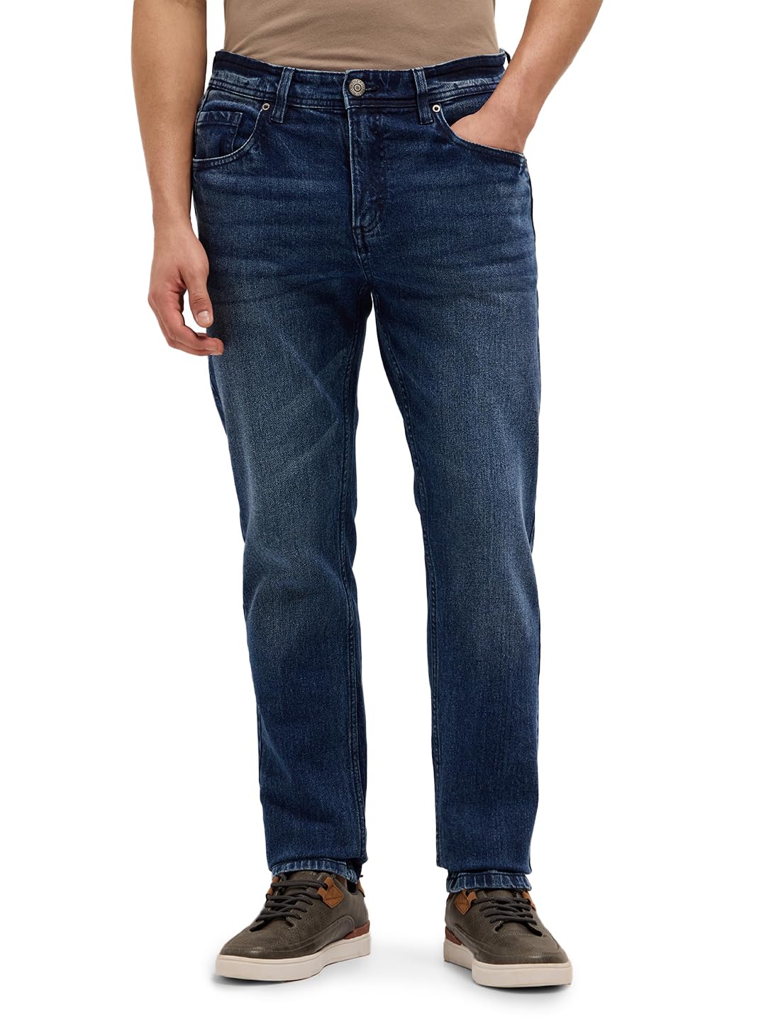 the bear house Men's Blue Solid Slim Fit Casual Jeans-picture-25