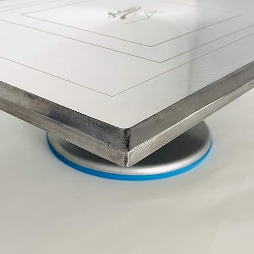 Miniatura 5 de Ateco 608REVOLVING Cake Decorating soporte, 11" Ronda, apto para uso alimentario de plástico Base & parte superior, #614 - base rectangular con