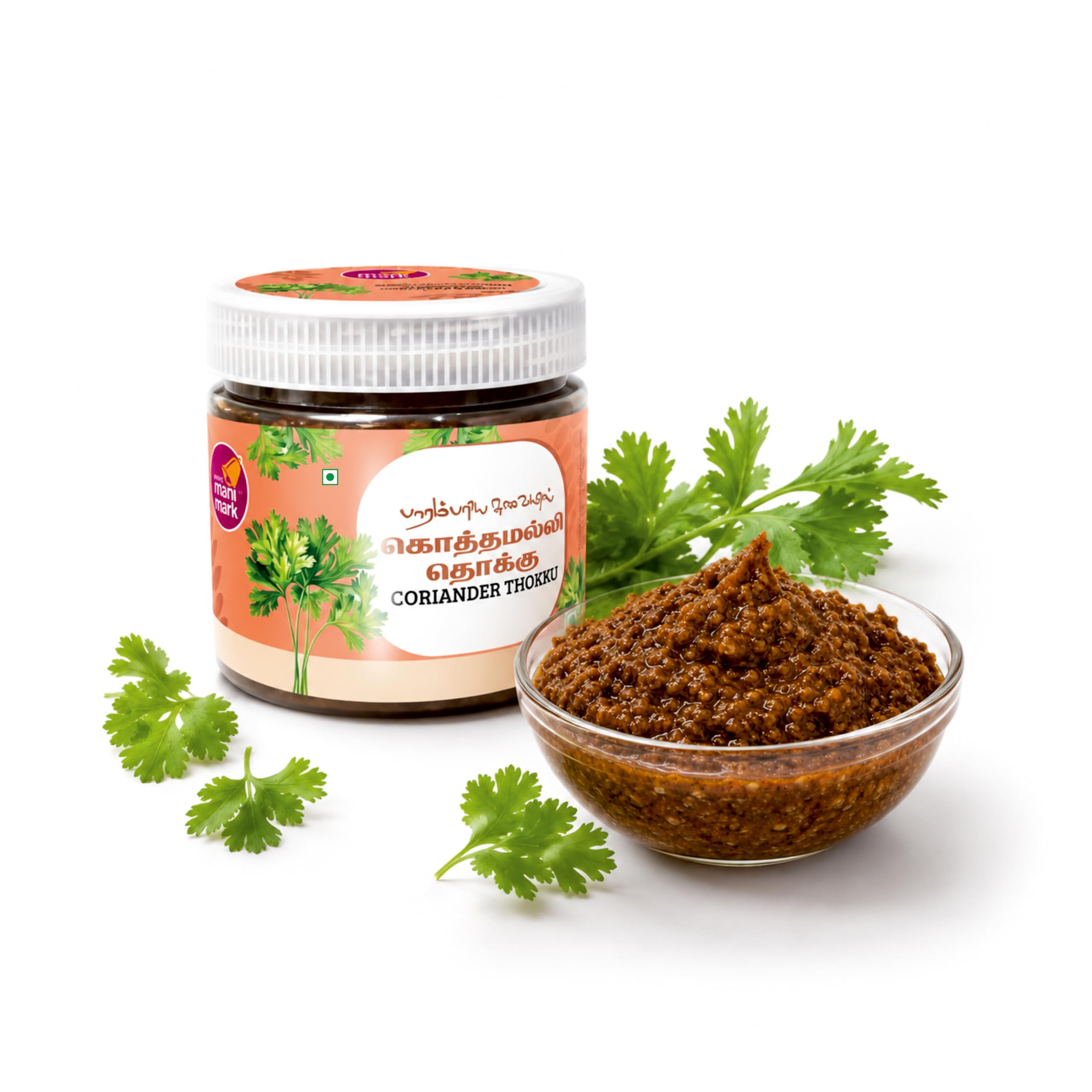 Arcot Manimark Coriander Thokku 280g | Kothamalli Thokku | No Preservatives | Gingelly Oil | Idli Dosa Side Dish | Green Chutney Paste | Mint Rice Mix-image-27