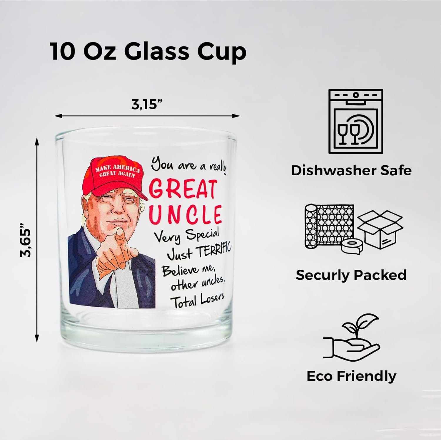 Uncle Rock Glass 10Oz - Uncle Gifts From Niece Nephew - Fathers Day, Birthday, Christmas Gift For Uncles - Funny Uncle's Glass Cup - Image 6