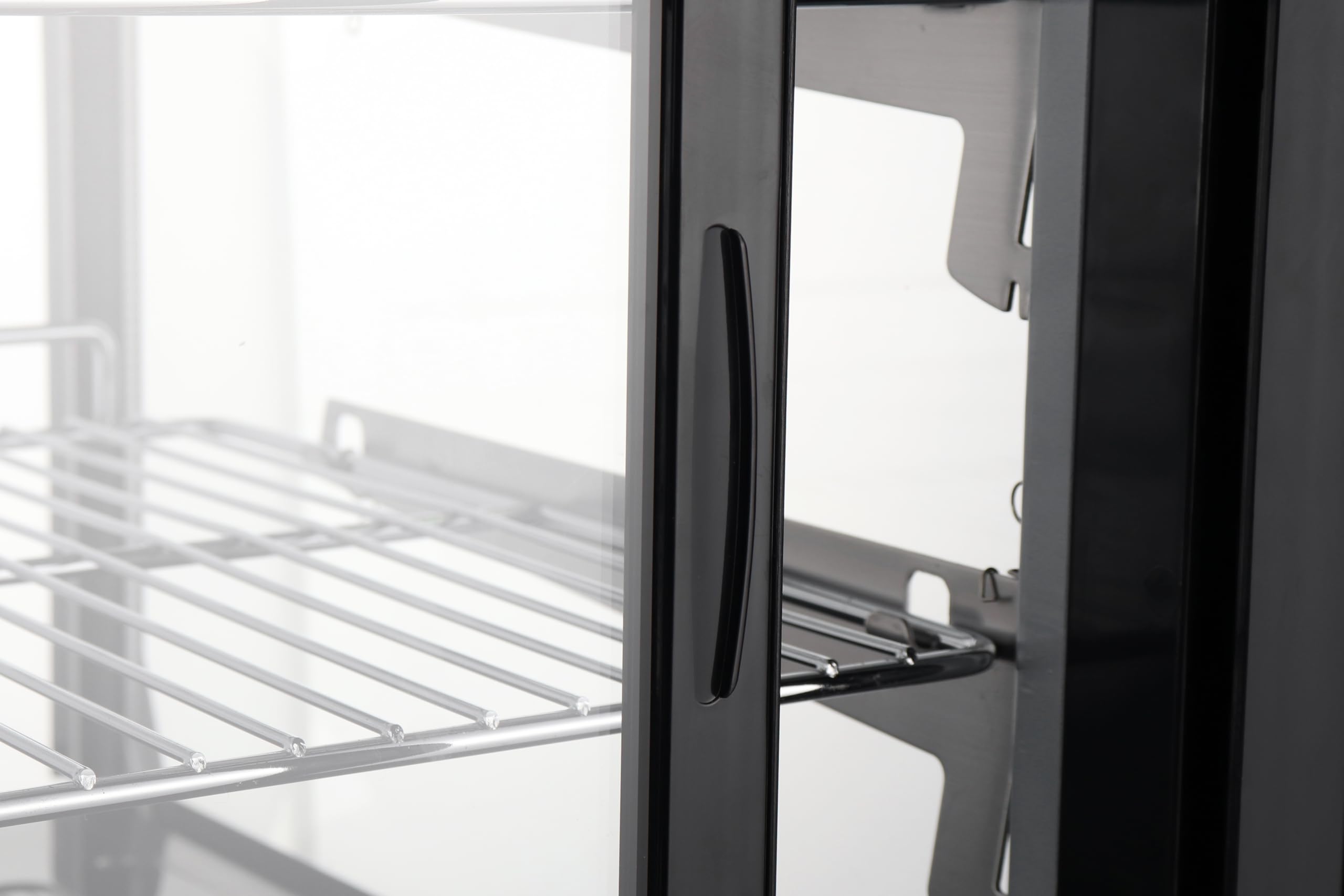 METRO Professional Vetrina refrigerata orizzontale GCV1200R, acciaio inox/vetro, 207 L, raffreddamento ventilato, 400 W, 2 ripiani, argento/nero