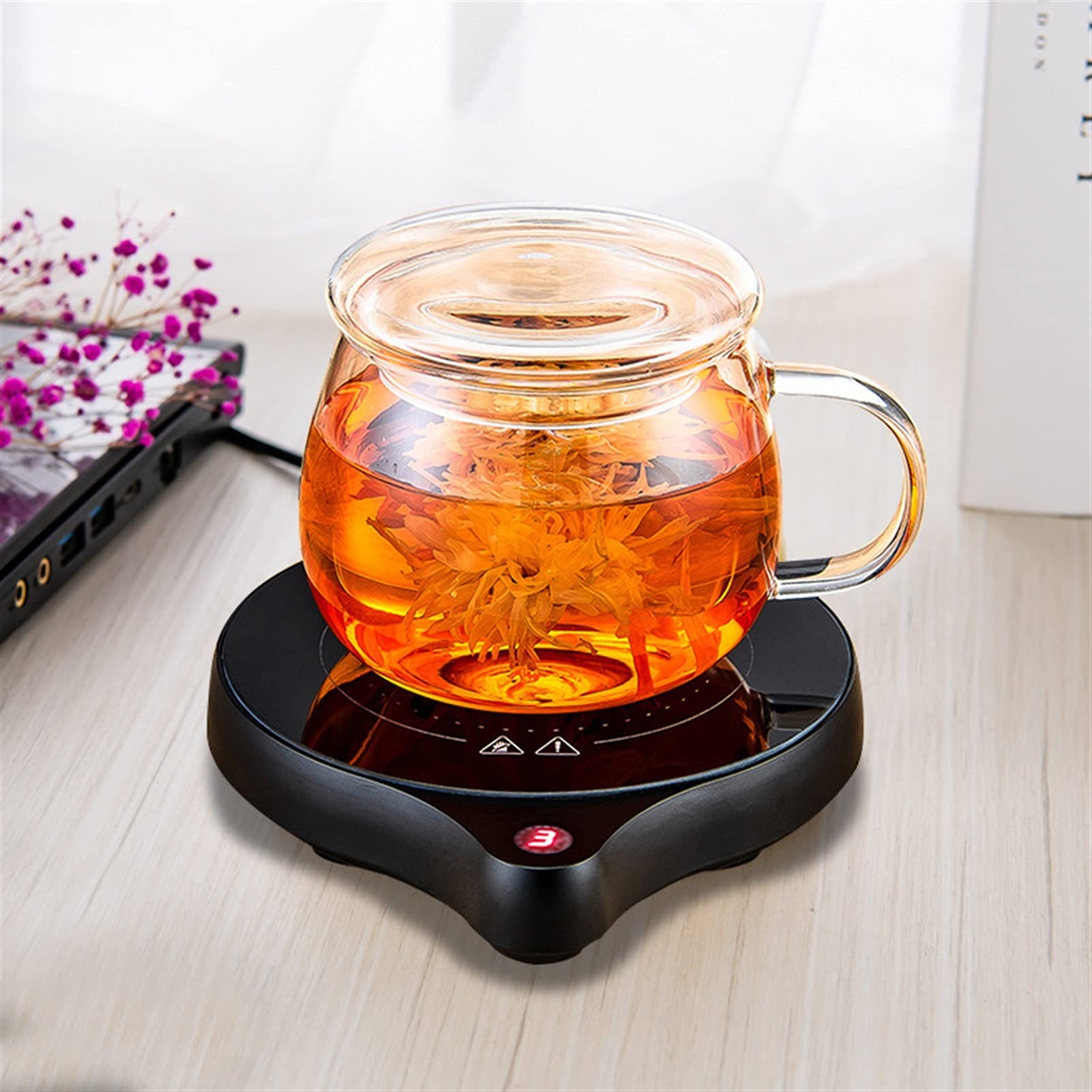 Calentador de Tazas de café Calentador de Tazas Calentador de café con Apagado automático para Mantener la Temperatura de Forma Segura Uso para la Oficina/hogar para Calentar té de café