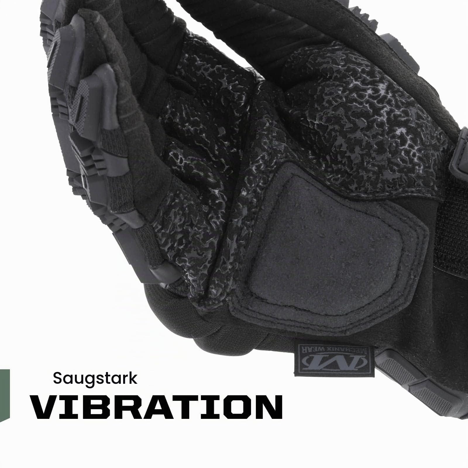 Mechanix Wear M-Pact 2 Covert Herren-Einsatzhandschuhe, Schwarz - M | Akkordeon-Knöchelschutz mit 6 mm EVA-Schaumstoff, TPR-Aufprallschutz; vibrationsabsorbierende 3 mm D3O-Handinnenfläche