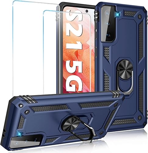 Funda para Samsung Galaxy S21 5G resistente con protector de pantalla integrado, armadura dura militar anticaídas para Samsung S21 5G 6.2 2021 con