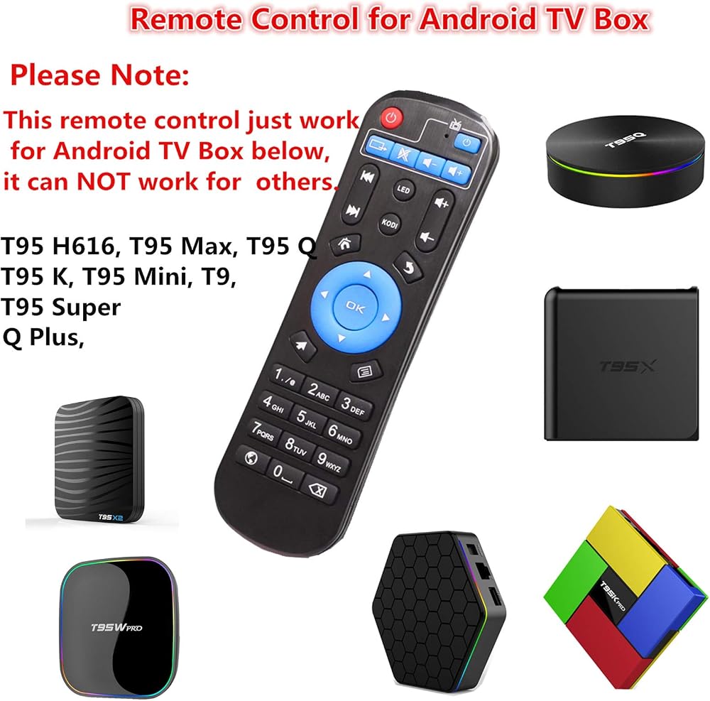 Télécommande De Remplacement Pour Box Android MXQ, T95, H96, X96, M8-M10 - Compatible Nombreux Modèles