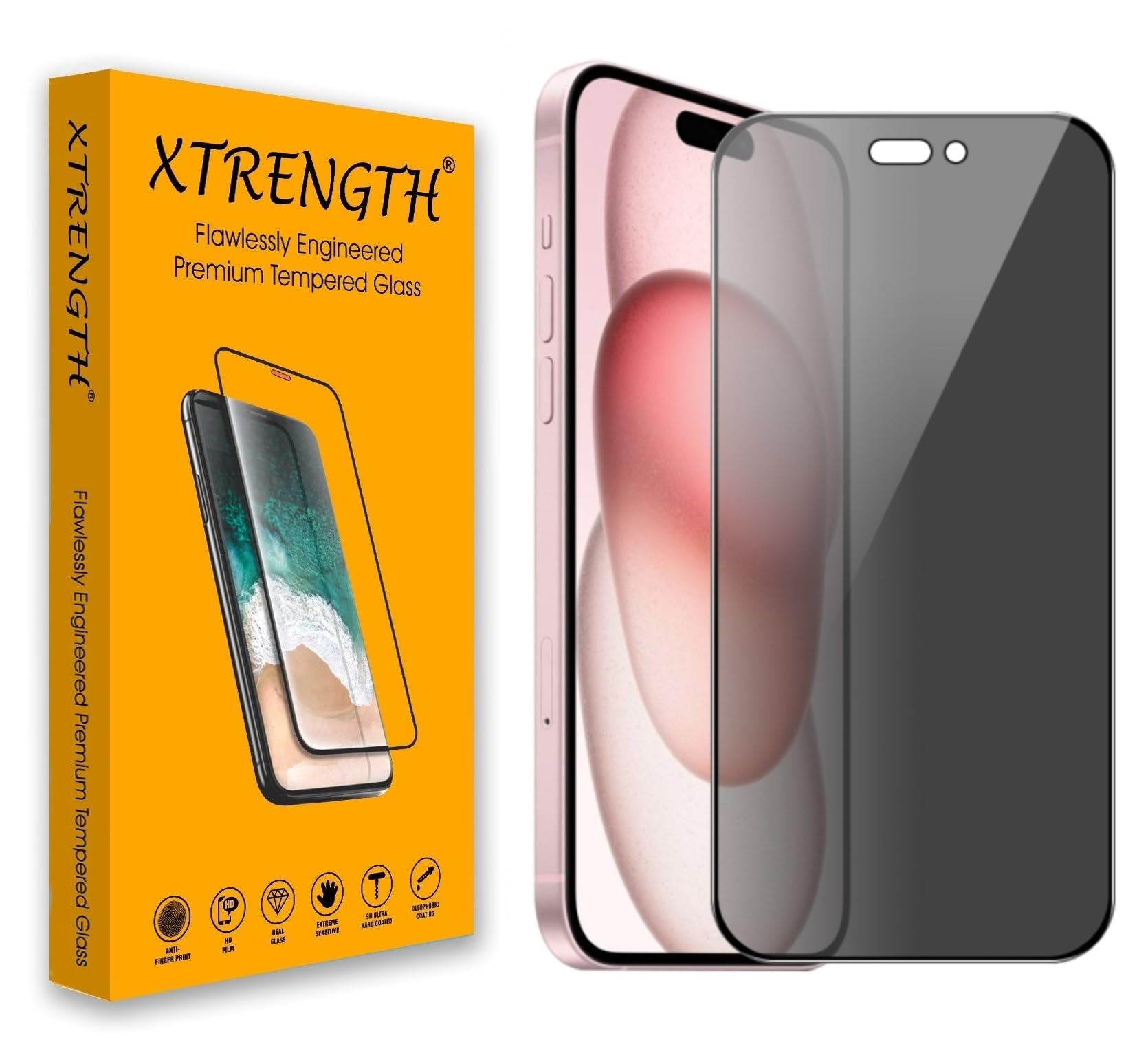 XTRENGTH Advanced Privacy/Anti-Spy Tempered Glass Screen Protector Compatible with iPhone 15 - Edge to Edge Full Screen Coverage with Easy Installation Kit (Anti - Scratch) (B0CP49YB5Q) Amazon Price History, Amazon Price Tracker