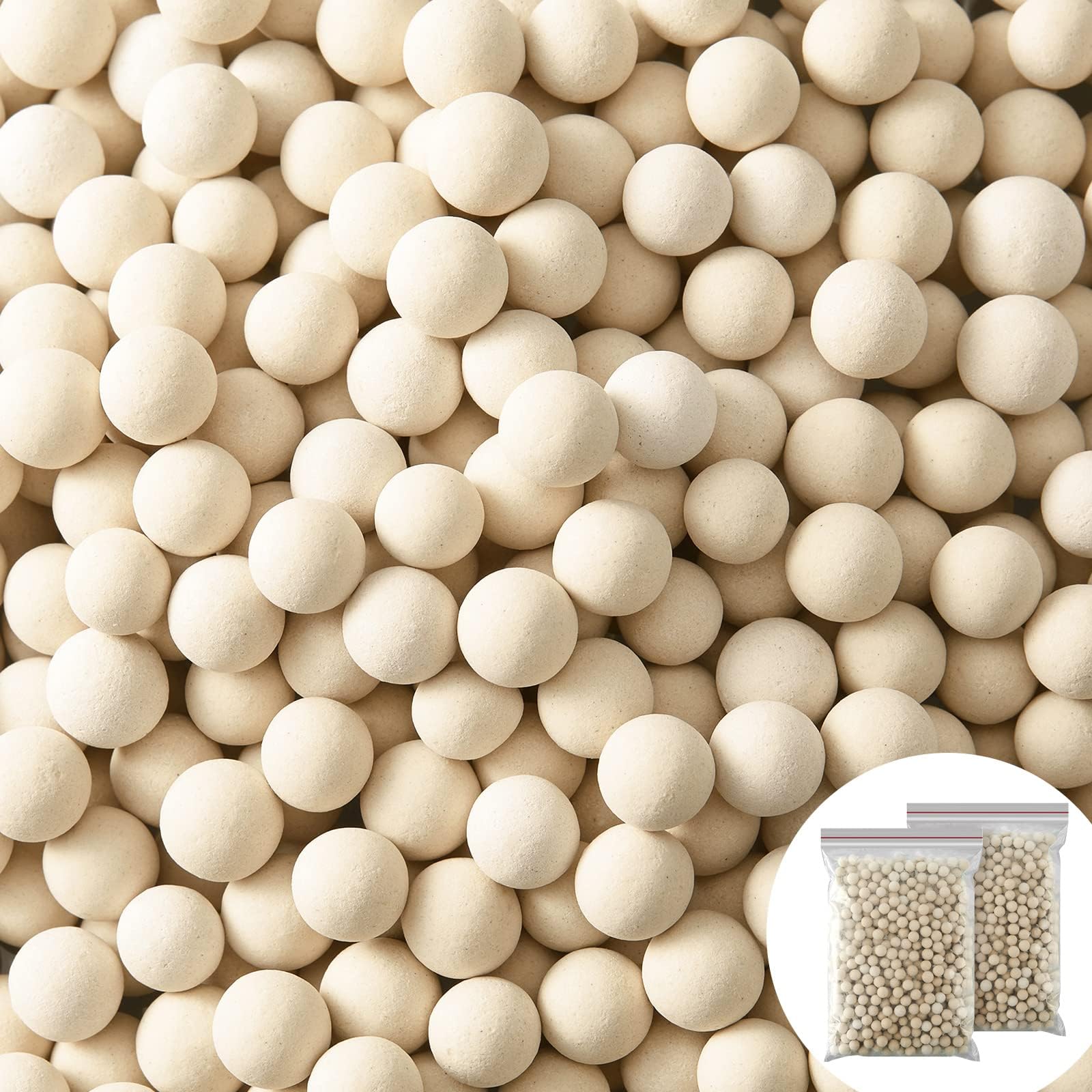 3.3 lbs 7-8mm Refill Condensate Neutralizer, Pickling Waste Liquid Neutralizer, Acidic Water Increases Alkalinity, Condensing Water Heater buffer Filler, Condensate Neutralizes Ball (2 Bag)