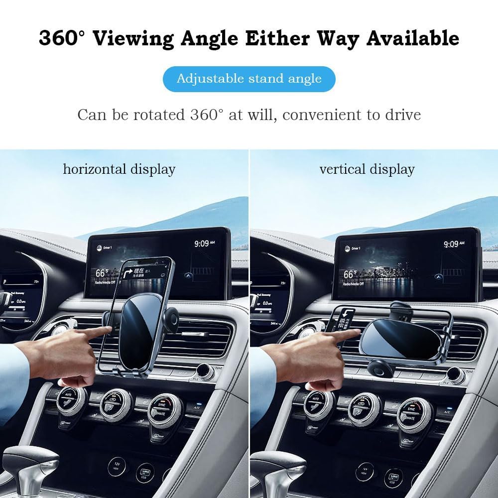 Soporte Móvil Coche para Mercedes Benz GLK 2013 2014 2015，Estable y Robusto contra Sacudidas Soporte Móvil Coche del Aire Ventilación Porta Telefono para Rejilla
