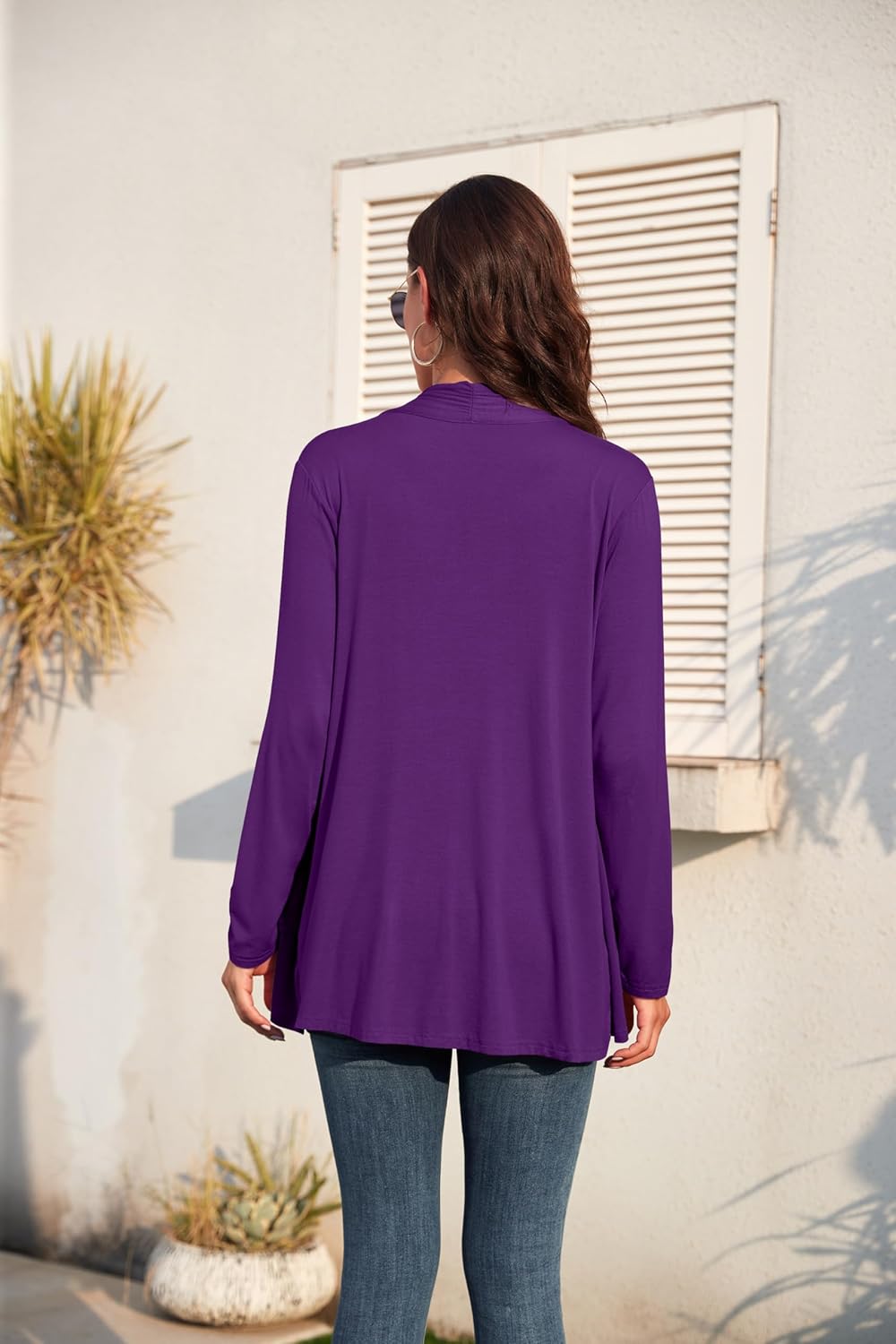 TASAMO Women's Casual Lightweight Cardigan Long Sleeve Open Front with Pockets Cozy Soft Knitted Drape Fall Flowy Cardigan - Image 2