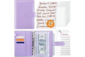 Sooez Budget Binder with Zipper Envelopes: Manage Your Finances Effectively