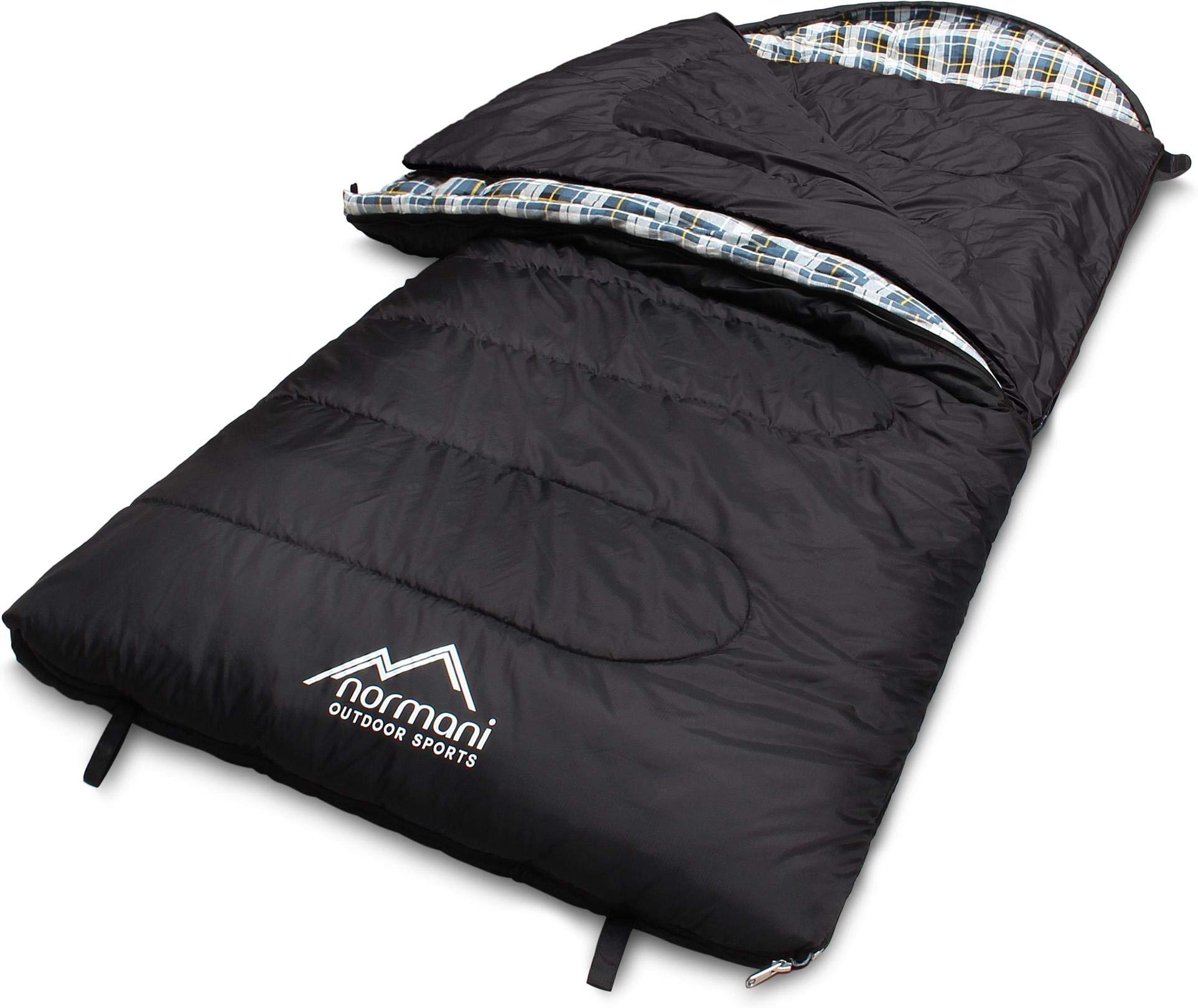 normani 4-in-1-Funktion Extrem Outdoor Schlafsack 'Antarctica' aus Nylon Rip-Stop mit 500 + 250 g/m² Hollow Fiber Füllung 220 x 90 cm