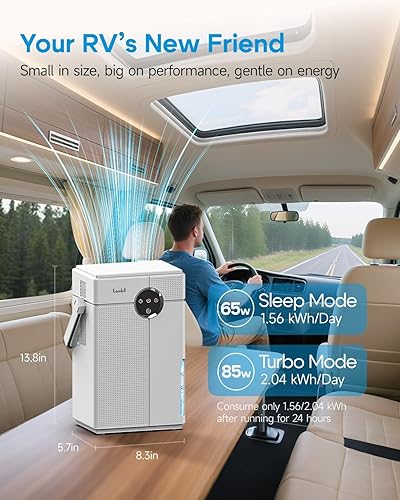 Miniatura 2 de Deshumidificador pequeño con manguera de drenaje, deshumidificador portátil para baño, deshumidificadores de 118 onzas para el hogar, 800 pies