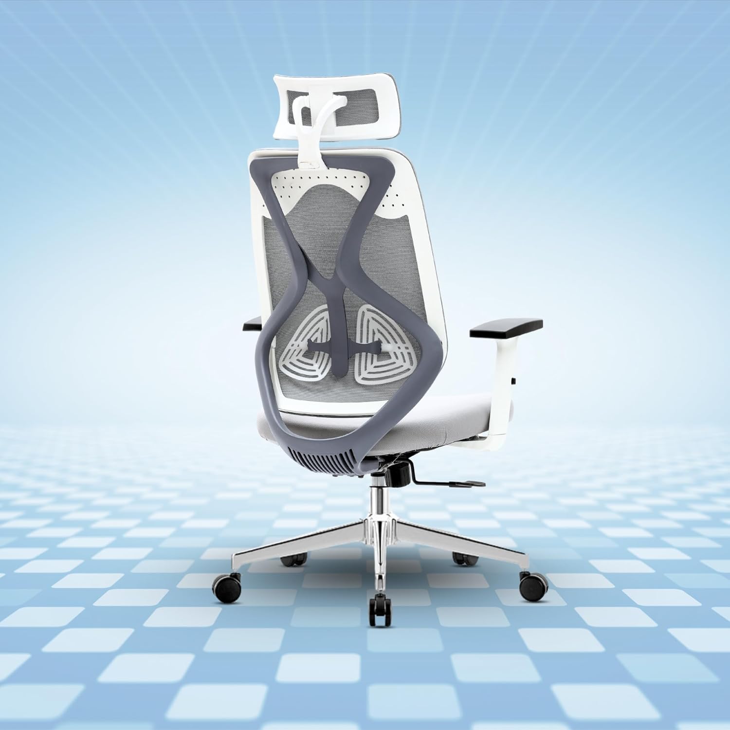 NeuArc Astro Ergonomic Office Chair for Work | Multi-Lock Synchro Tilt Mechanism | 4 Year Warranty | 2D Armrest | Adjustable Lumbar | Black (Astro Pro, White – 2D Arms, Multi Lock)