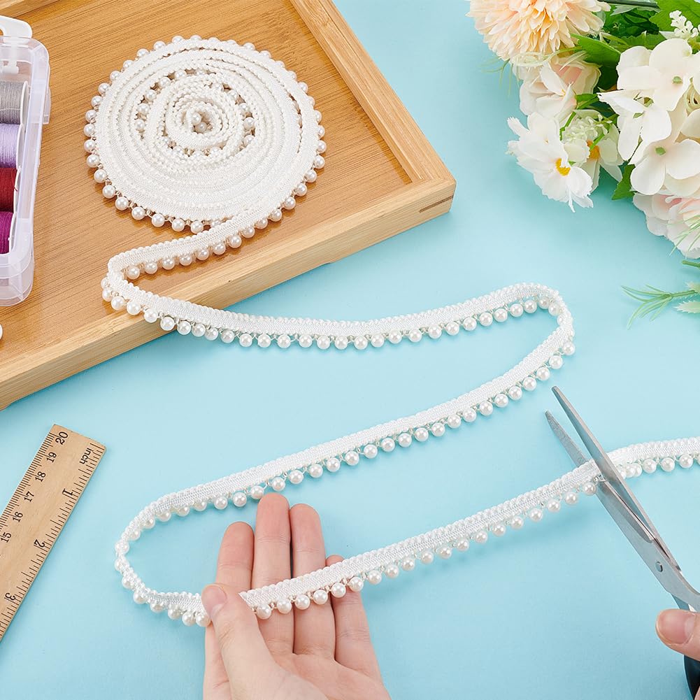 Amazon.com: PH PandaHall 5 Yards Faux Pearls Lace Ribbon, 1/2 inch