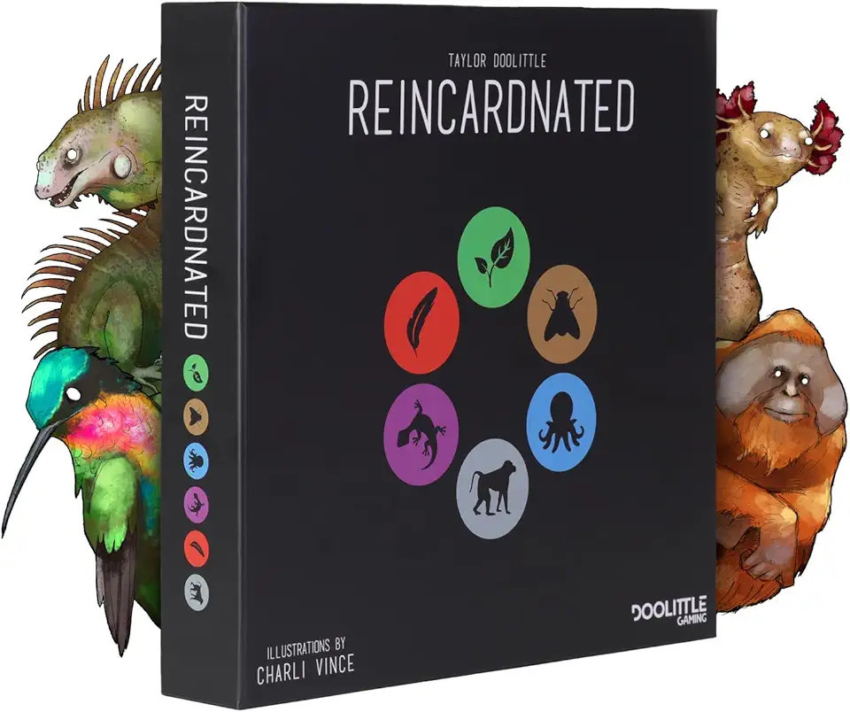 Reincardnated by Doolittle Gaming - A Turn-Based Deck Drafting Card Game - Strategy Party Game for 2-6 Players on Family Game Night