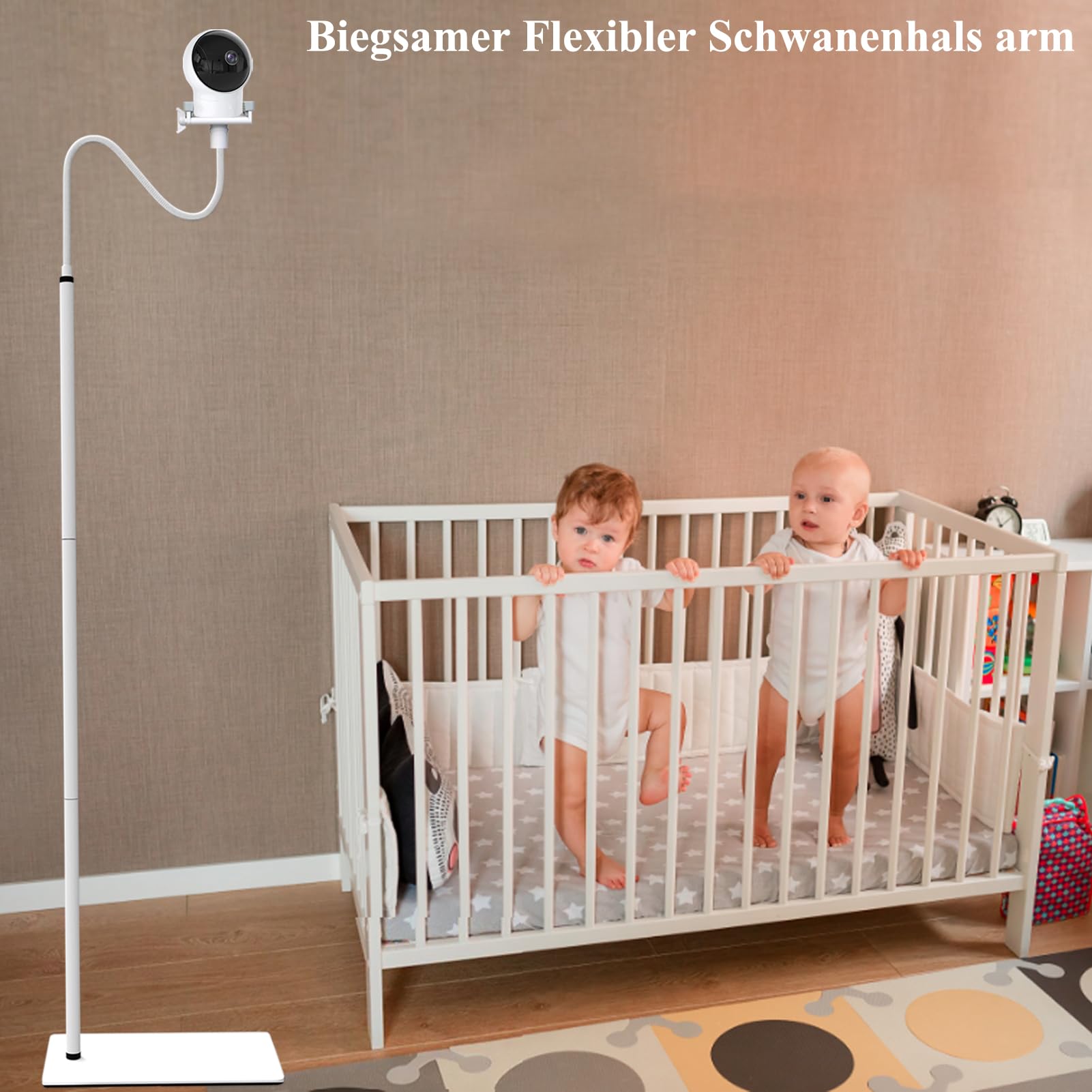 Supporto da pavimento per baby monitor compatibile con Philips Avent/eufy/GHB/BOIFUN/Hellobaby/NWOUIIAY/TakTark e compatibile con la maggior parte delle videocamere per bambini