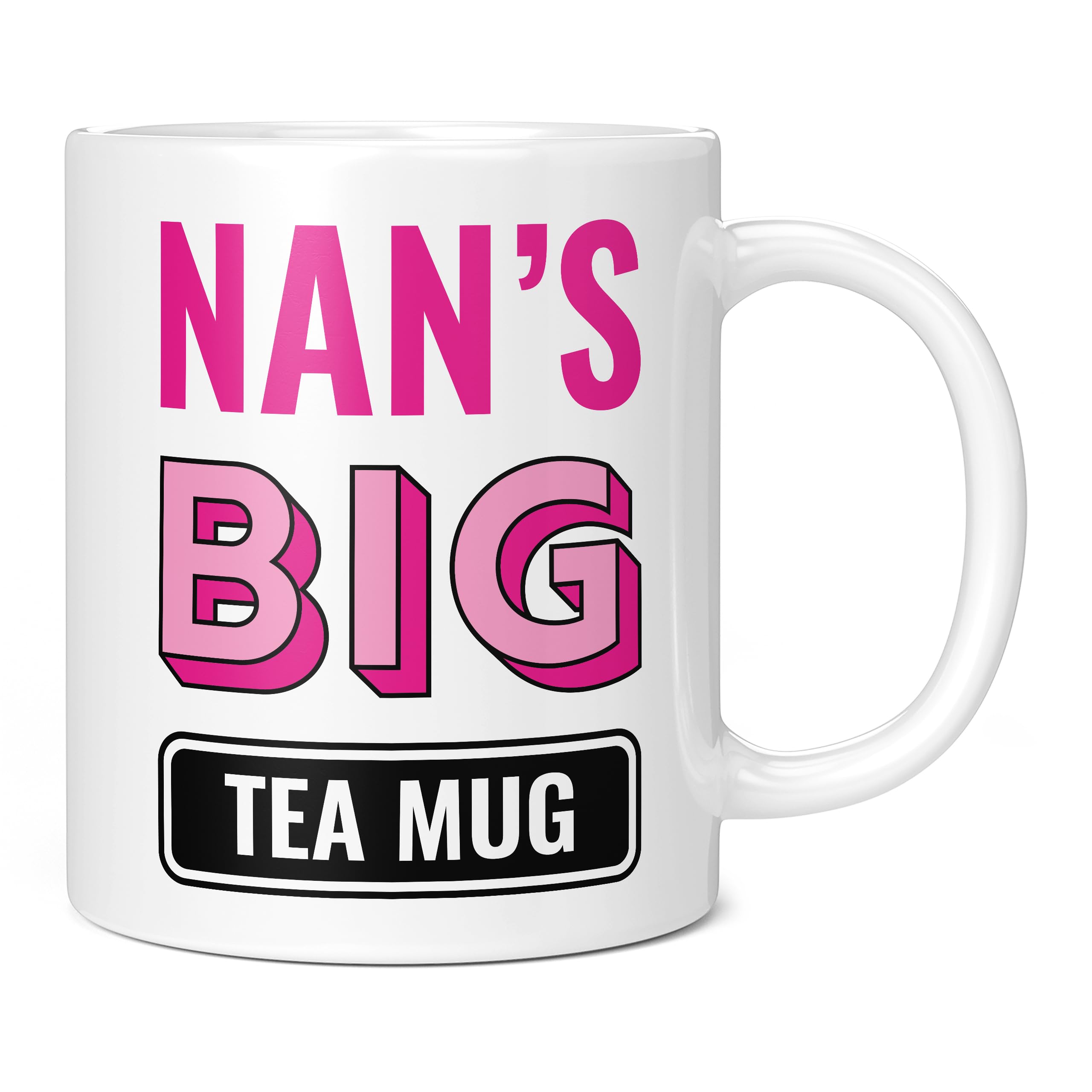 Mug Monster - Nan's Big Tea Mug, Mother's Day Gift, Birthday Present for Nan, Giant Mugs for Women, Huge Cup Hot Drinks, Oversized Tea Cup, Extra Large Ceramic Gift