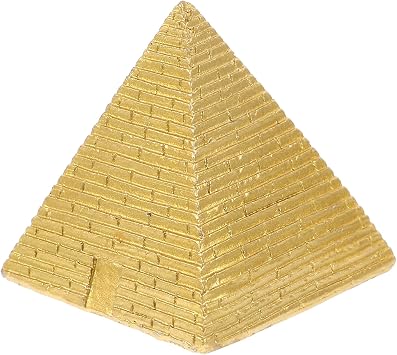 Small Egyptian Pyramid Model Resin Craft Decorative Mini Pyramid Figurine for Bookshelf and Cabinet Decor Desktop Pyramid Model for Home and Office Decoration