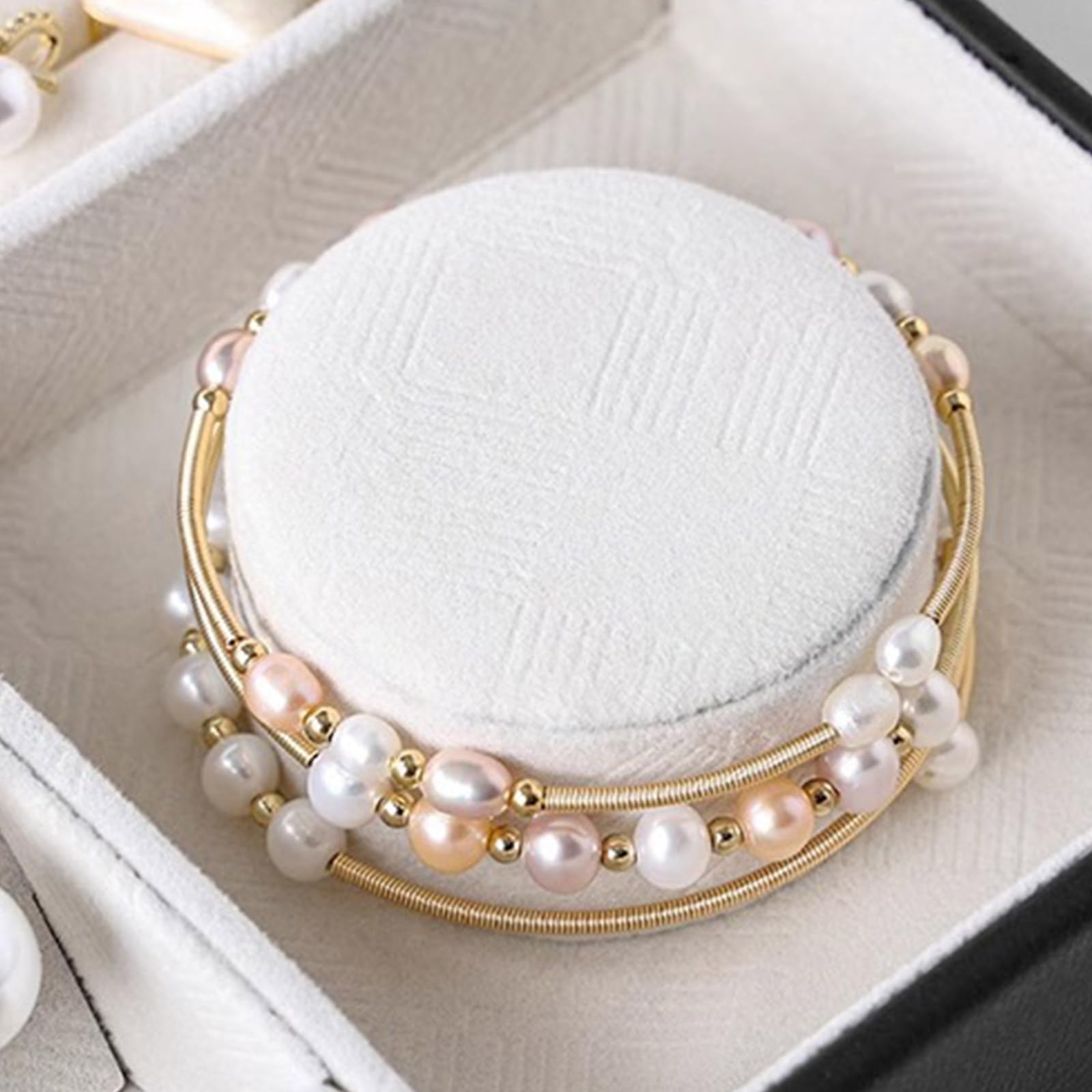 Elegante custodia per gioielli da donna, in poliuretano, per orecchini e molto altro ancora, ottimo regalo per gli amanti dei gioielli
