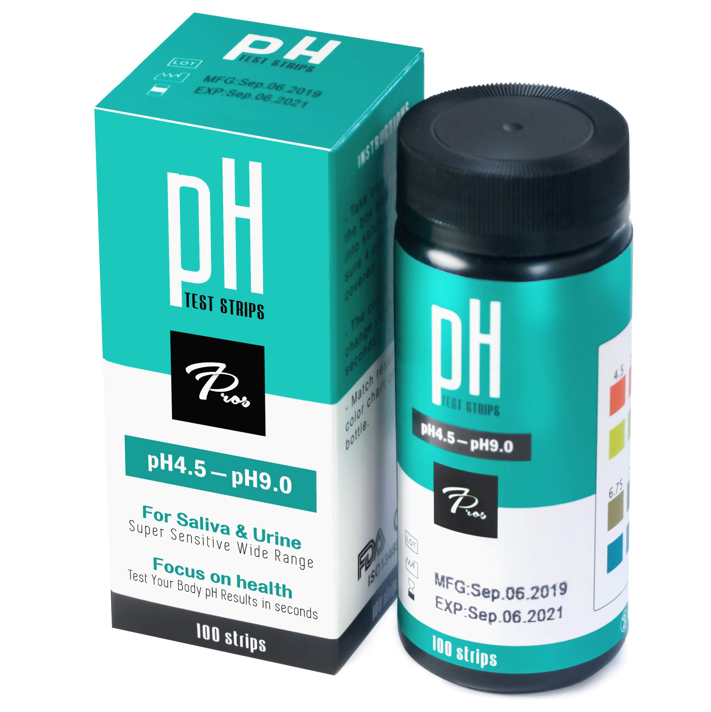 Buy pH Test Strips for Urine & Saliva, 7Pros Accurate Urinalysis