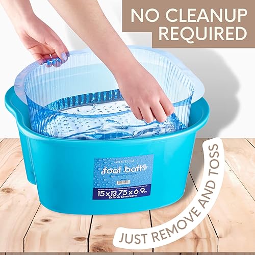 Miniatura 2 de Mantello Forros de pedicura desechables de 100 unidades, forros de pedicura para baño de pies, forros de cuenco de pedicura, forros desechables para