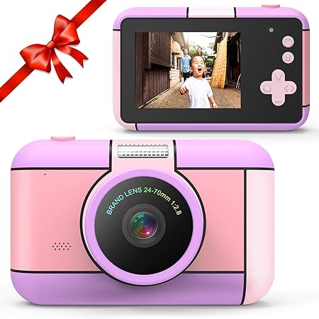 Amazon Co Jp 子供用デジタルカメラ トイカメラ キッズ デジカメ 前後2400万画素 1080p録画 連写 写真 タイマー撮影 自撮り 3倍ズーム 2 4インチ Ips画面 多機能 Usb充電 子供のおもちゃ ミニカメラ 子供プレゼント 知育 教育 家電 カメラ