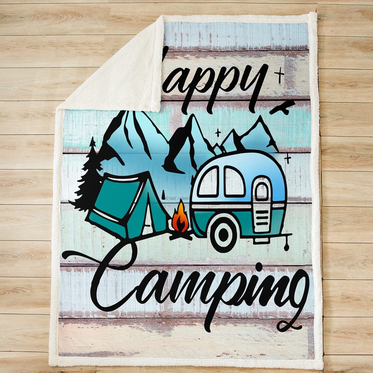 Coperta in pile da campeggio, da viaggio, per auto, da campeggio, in pile, per letto, divano, per bambini, calda, ultra morbida, 200 x 200 cm