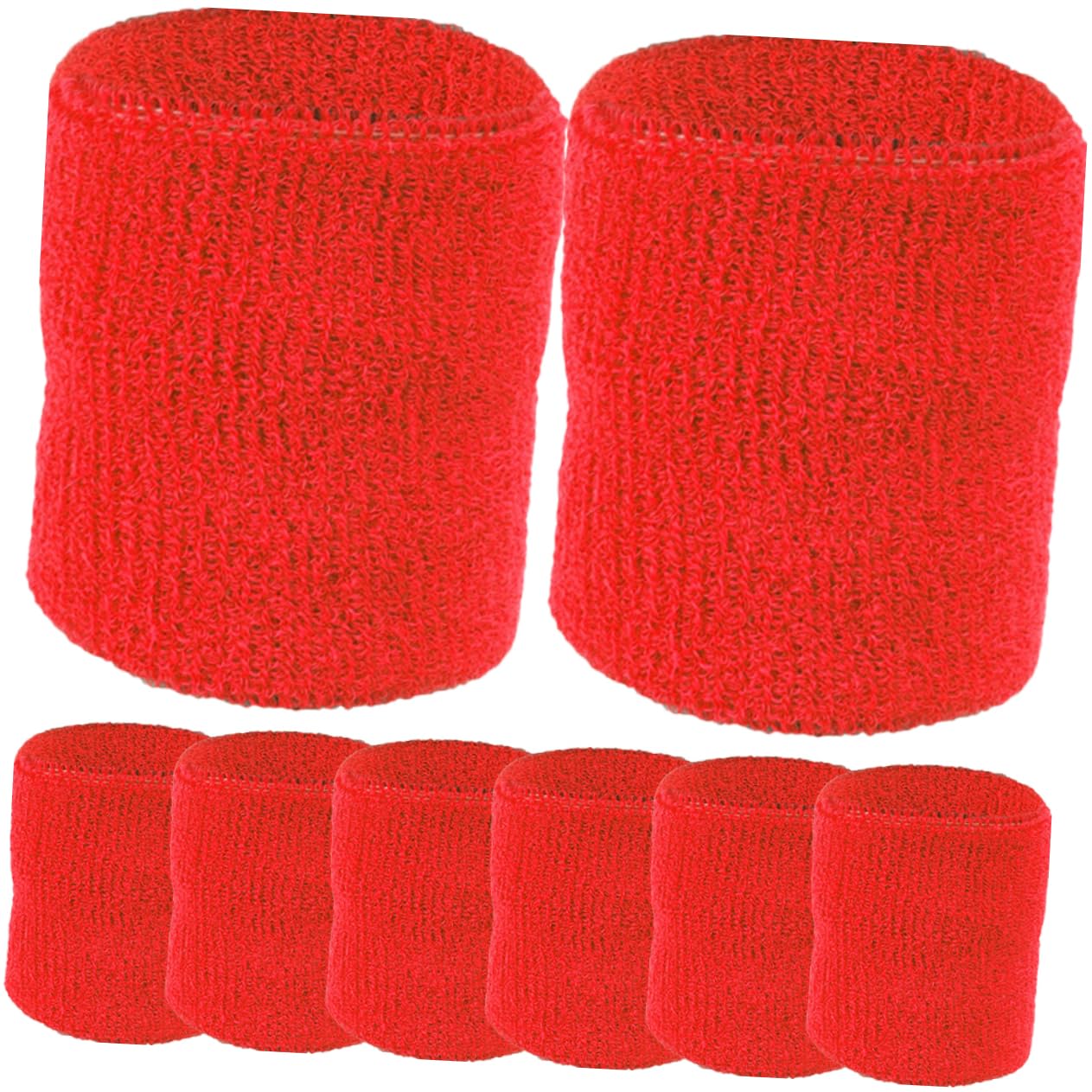 MUSISALY 8Pcs Sweat Absorbing Wristbands for Sports Compressed Wrist Protectors for Cycling and Exercise Breathable Design Great Fitness Enthusiasts