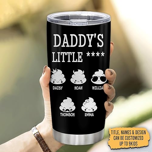 Miniatura 2 de Hyturtle Regalo personalizado para el día del padre para papá, vaso de café de acero inoxidable personalizado de 20 onzas, divertido regalo para