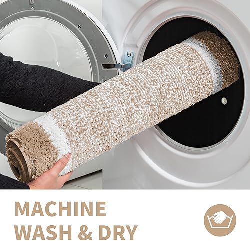 Miniatura 8 de CozeCube Alfombras de baño antideslizantes, alfombrilla de baño absorbente de microfibra esponjosa lavable, alfombras de baño estéticas, alfombrilla