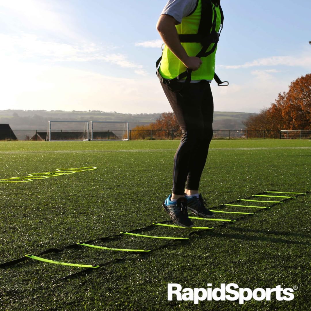 Fitness Health - Set di allenamento per atleti di velocità e agilità, scivolo di velocità, ostacoli, scala di agilità e coni sportivi, picchetti in metallo e borsa per il trasporto