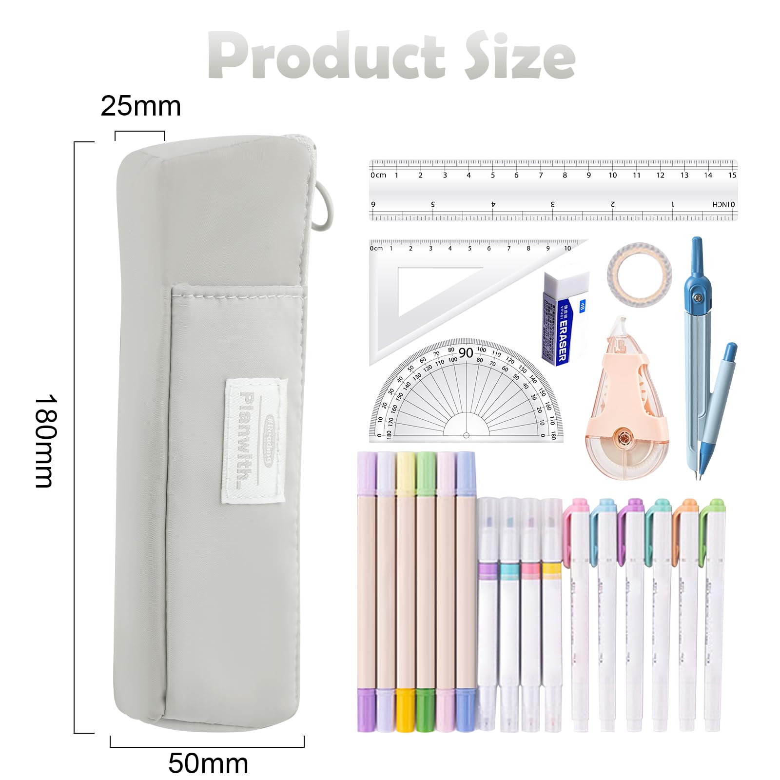Shpucise Pen Holder for Notebook,Pen Pouch with Adjustable Elastic Band,Small Pen Holder with Zipper and Adjustable Elastic Band,Pen Case Book Pouch for Journals Notebook Books - Image 2