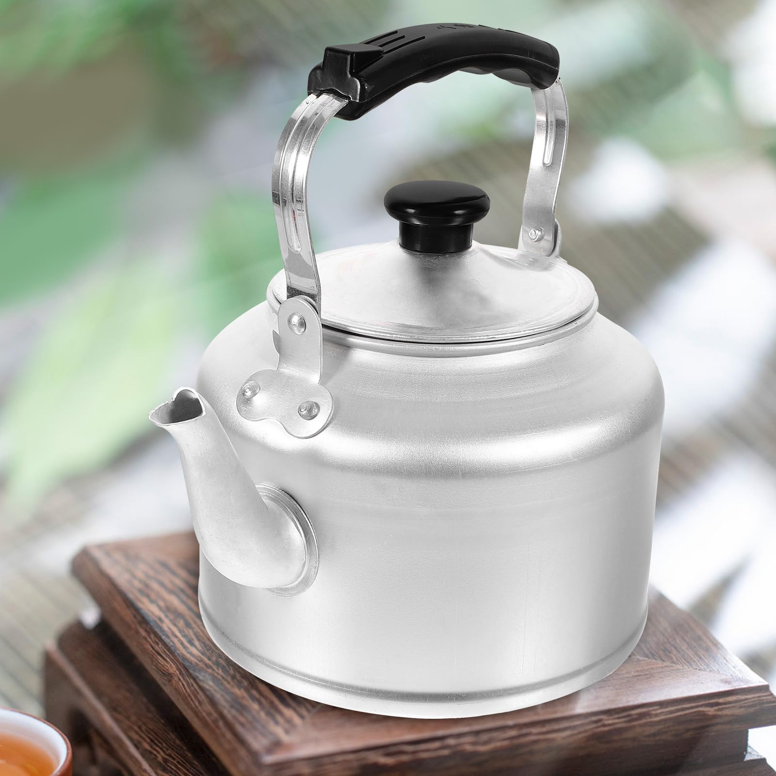 Cabilock Bouilloire en aluminium 2 l - Bouilloire à induction - Avec poignée - Pour cuisine, cuisinière à gaz, pique-nique, style vintage