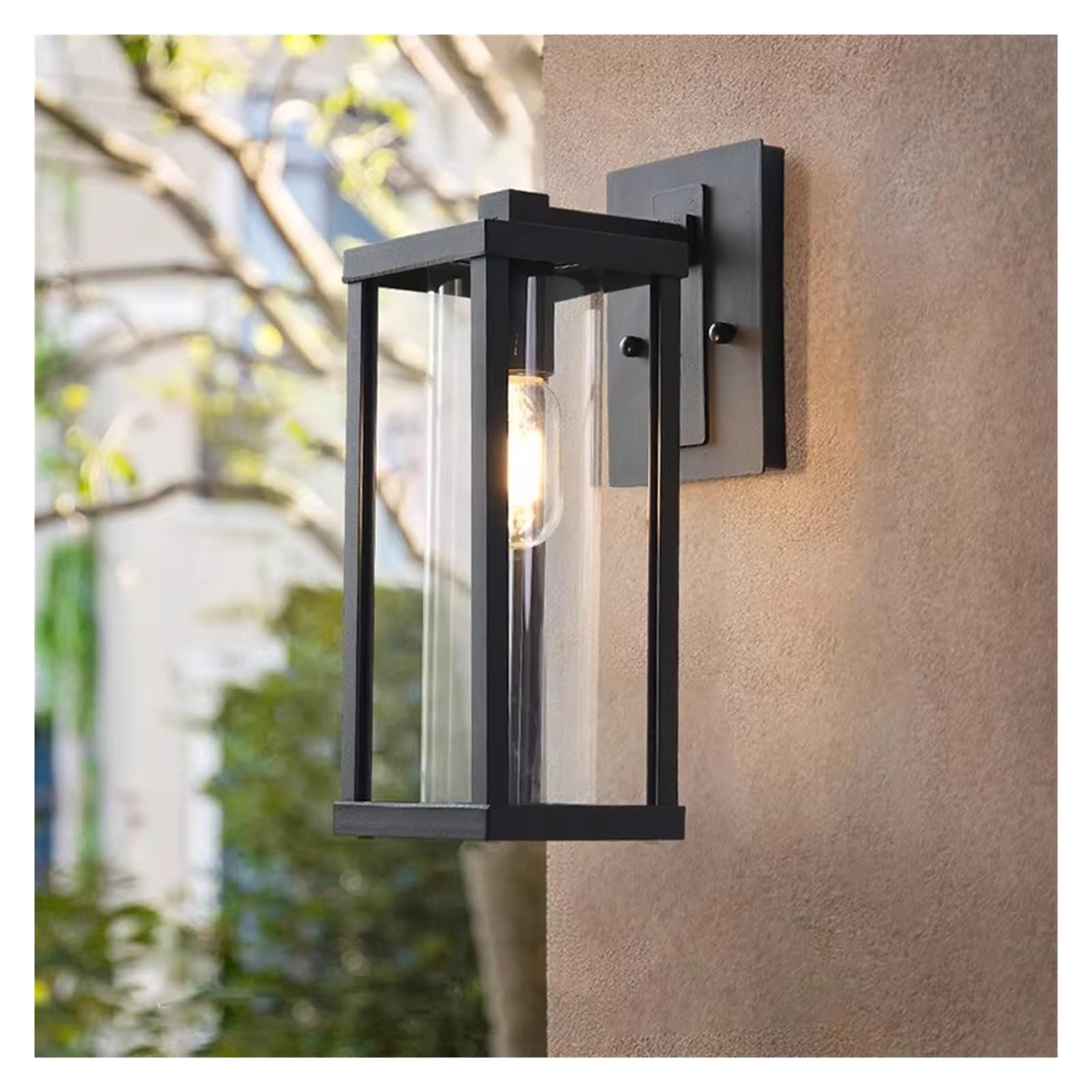 Applique extérieure étanche rétro avec diffusion lumineuse grand angle