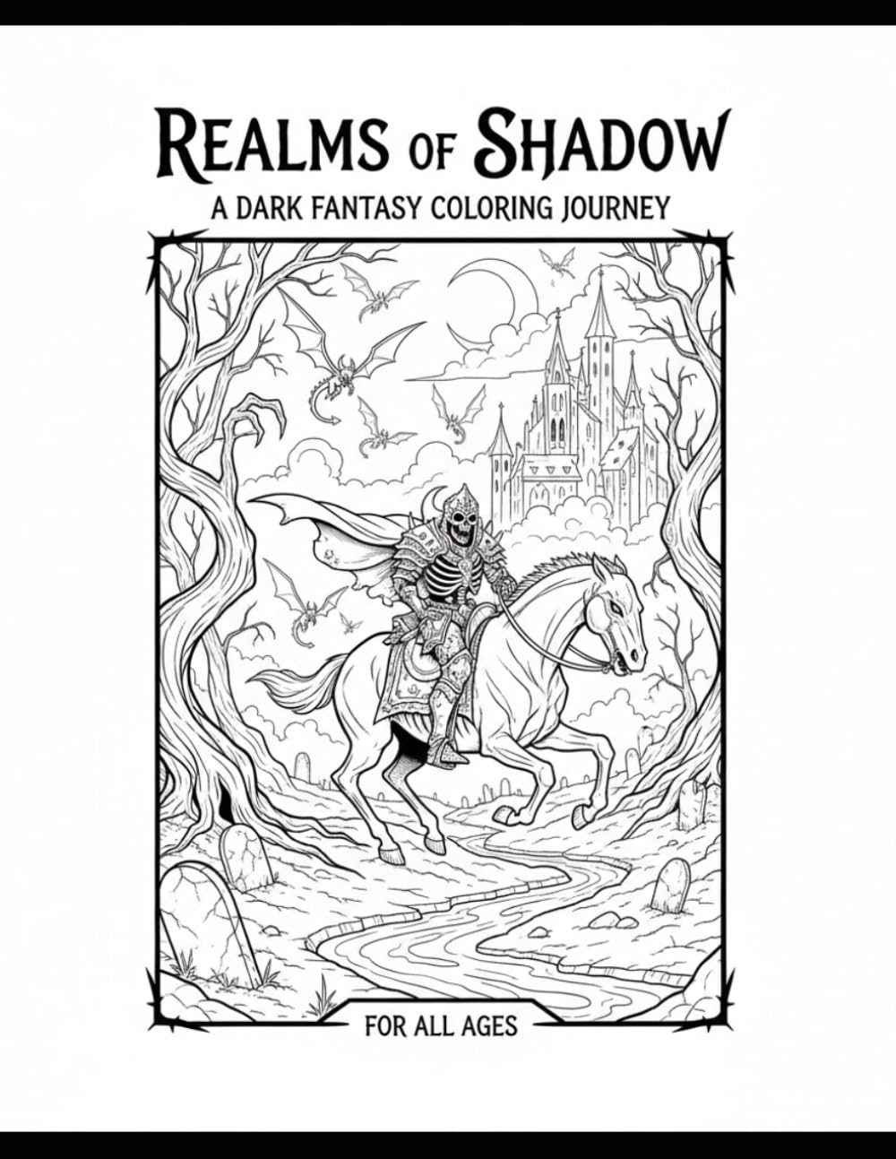 Dark fantasy colouring book