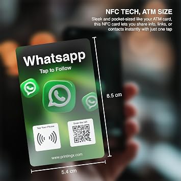 Eliphs Custom NFC Card Bundle - Personalised Business Cards with NFC Tag & QR Code for Google Reviews - NFC QR Code Card for Promote Your Business